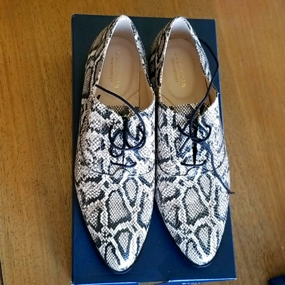 Cole Haan python print oxfords